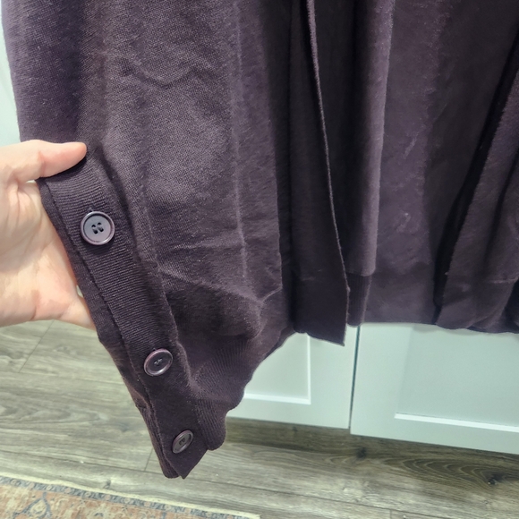 COS Side Button Merino Wool Brown Cardigan - Picture 5 of 14